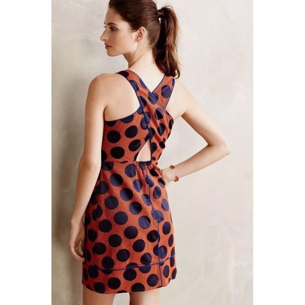 Anthropologie‎ Maeve Polka Dot Sheath Dress | Sz 4 | Retro Chic - Picture 2 of 12